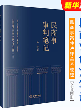 正版全套2册 民商事审判笔记 上下册 骆电 法律出版社 执行异议之诉 民商事案件法律关系梳理 民商事纠纷审判实践司法实务工具书