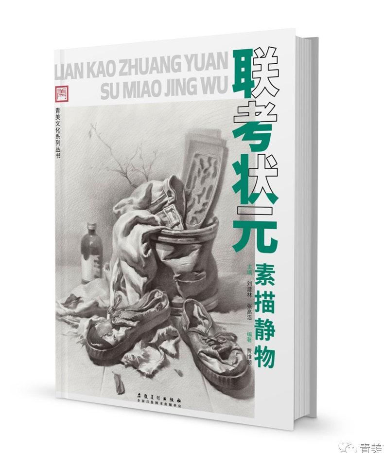 正版联考状元素描静物 青美文化 贾维颢素描基础入门青美文化静物临摹范本结构明暗范画对临步骤技法院校联高考国美术绘画册教材