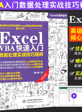 正版Excel VBA 快速入门数据处理实战技巧精粹 计算机办公软件书 excelvba编程书籍代码大全 wps软件零基础office表格制作教程书