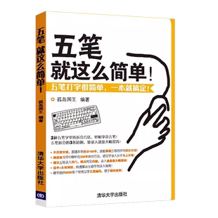 正版五笔就这么简单 孤岛国王 清华大学出版社 五笔字型知识大全电脑学拼音打字零基础入门五笔打字新手速成教材教程书
