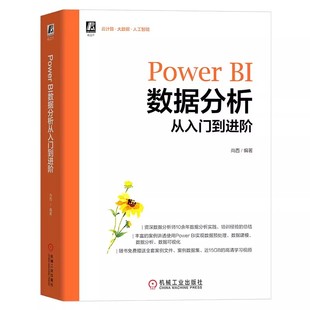 正版Power BI数据分析从入门到进阶 尚西 机械工业 可视化软件 商业智能 常规流程 工具模型 项目案例报表发布协作 在线服务教程书