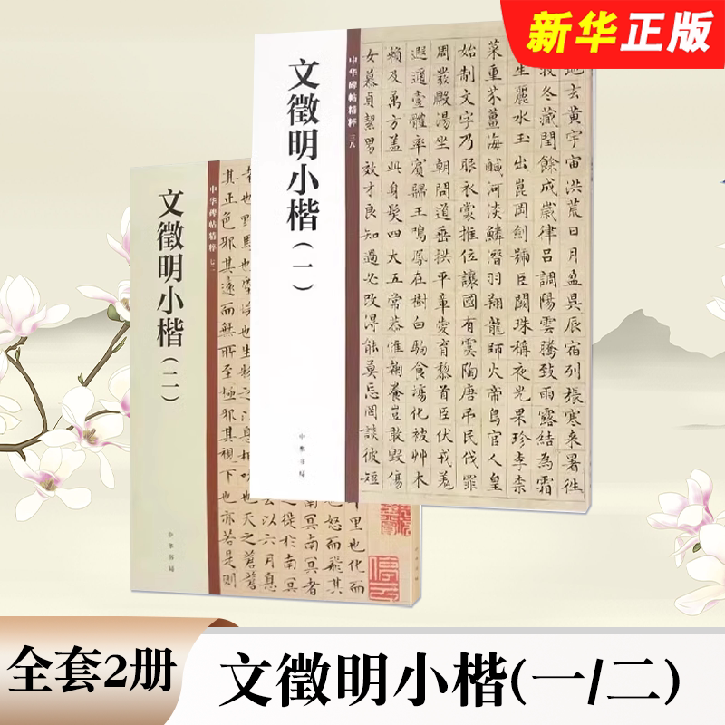 正版全套2册 文徵明小楷一 二 中华碑帖精粹 中华书局 楷书庄子南华经逍遥游毛笔书法字帖临摹碑帖入门基础教材教程图片
