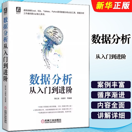 正版数据分析从入门到进阶 陈红波 机械工业 企业真实场景案例Python数据分析可视化海量数据管理ExcelSQLTableau必知必会工具教程