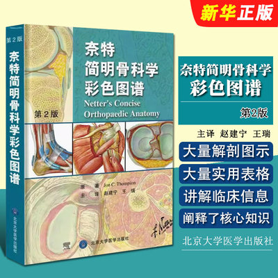 正版奈特简明骨科学彩色图谱 第2版 北京大学医学出版社 奈特人体彩色解剖图谱 骨科医学基础参考教材教程书籍
