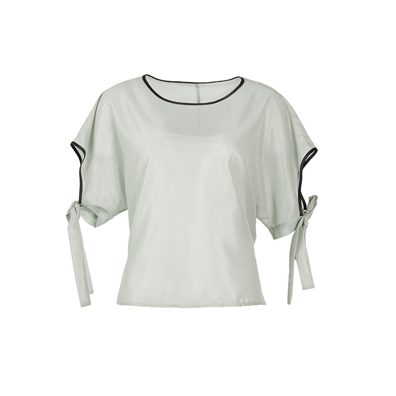 【设计师系列】夏女装轻薄透气短袖T恤雪纺衫LC07010864