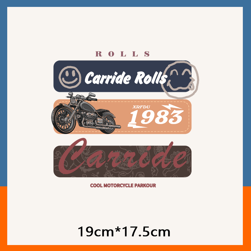 机车图案外贸复古摩托烫画贴热转印烫图印花定制T恤艺术diy手工,纺织面料/辅料/配套,烫画/烫图/烫钻,淘宝优惠券,粉丝福利购,淘宝优惠卷