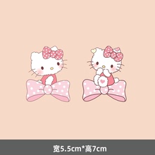 卡通可爱KT凯蒂猫T恤印花辅料衣服装饰热转印白墨烫画贴图案胸标