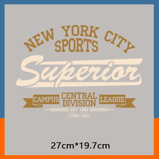 字母印花热转印图案T恤贴白墨过粉印花辅料烫画贴 男装