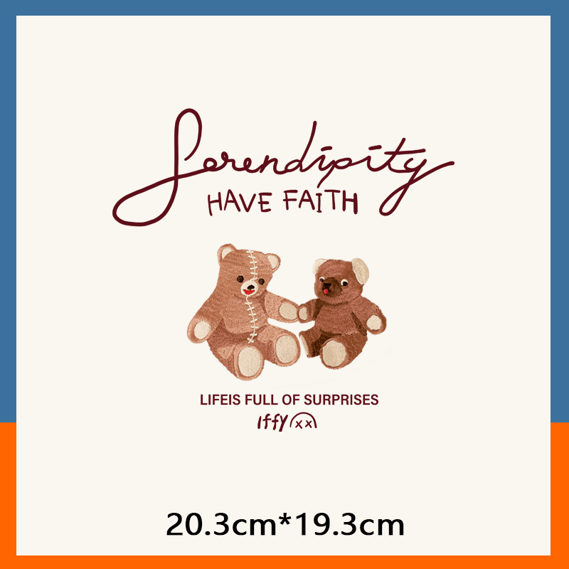 新款卡通布偶熊 热转印烫画贴diy衣服贴热烫贴t恤贴花熨烫贴亲子