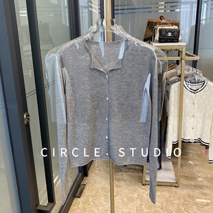 吊带两件套套装 高阶灰色柔糯细软美利奴羊毛针织开衫 简约休闲