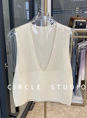 优雅百搭 澳洲美丽诺羊毛V领背心气质款百搭叠穿针织马甲坎肩女