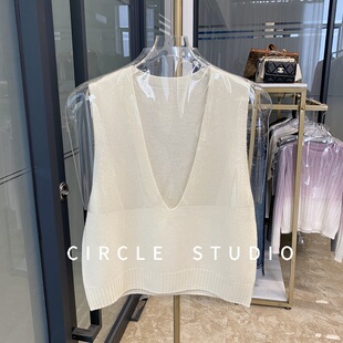 优雅百搭 百搭叠穿针织马甲坎肩女 澳洲美丽诺羊毛V领背心气质款