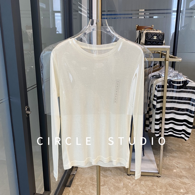 长袖圆领套头薄款女T恤百搭时髦