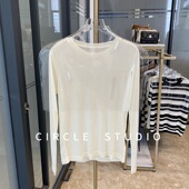 超弹时髦叠穿百搭女长袖 极简之王 ROW风轻柔莱赛尔羊毛T T恤打底