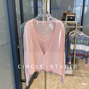 绵羊毛马海毛混纺毛背心开衫 柜货同源 新款 毛织25秋季 女