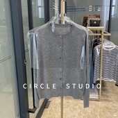 岛精16针细支羊毛单排扣针织开衫 高阶时髦 JI简风格 女简约小外套