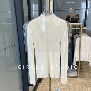 超柔極细美利奴澳洲全羊毛岛精无缝一体18针扬子精纺半高领针织衫