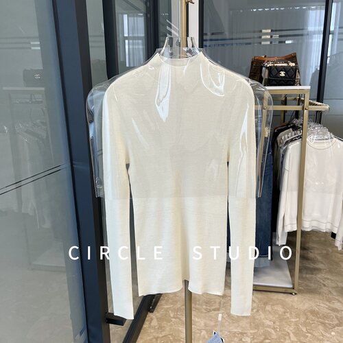 半高领100美丽奴澳毛无缝针织衫