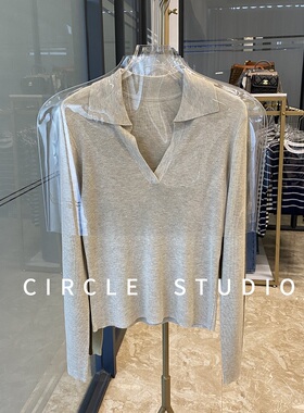 闭眼收！实穿百搭设计感V领修身显瘦长袖打底套头针织衫女上衣