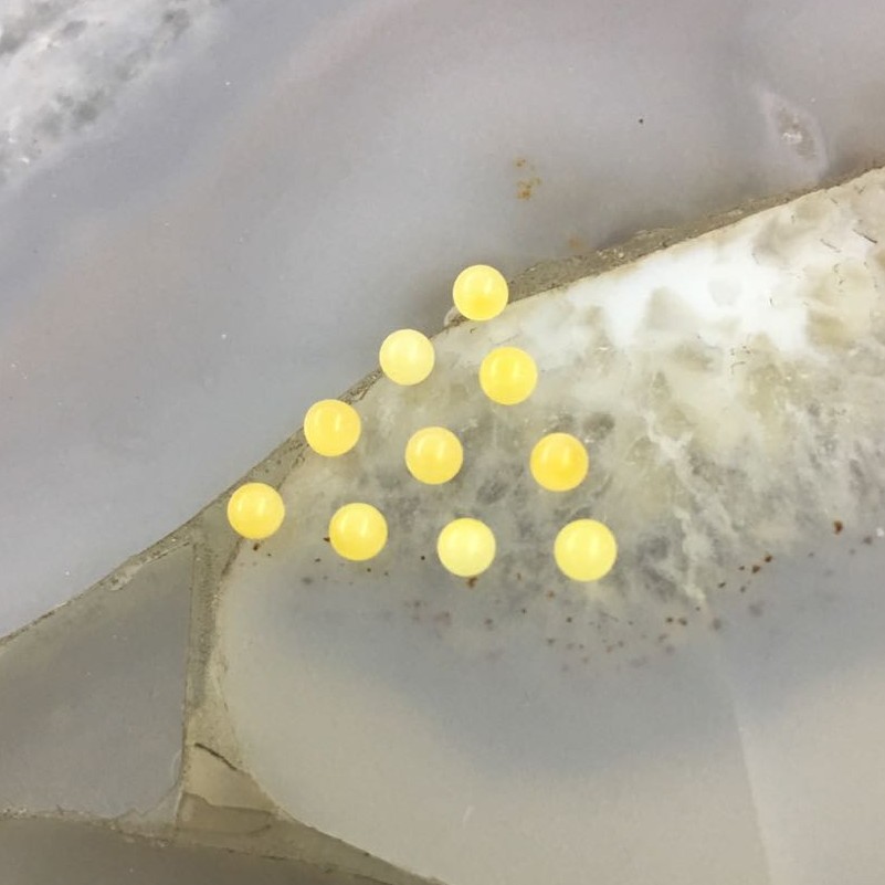 纯天然琥珀蜜蜡2mm无孔圆珠 耳钉 吊坠 星月镶嵌散珠 DIY饰品配件
