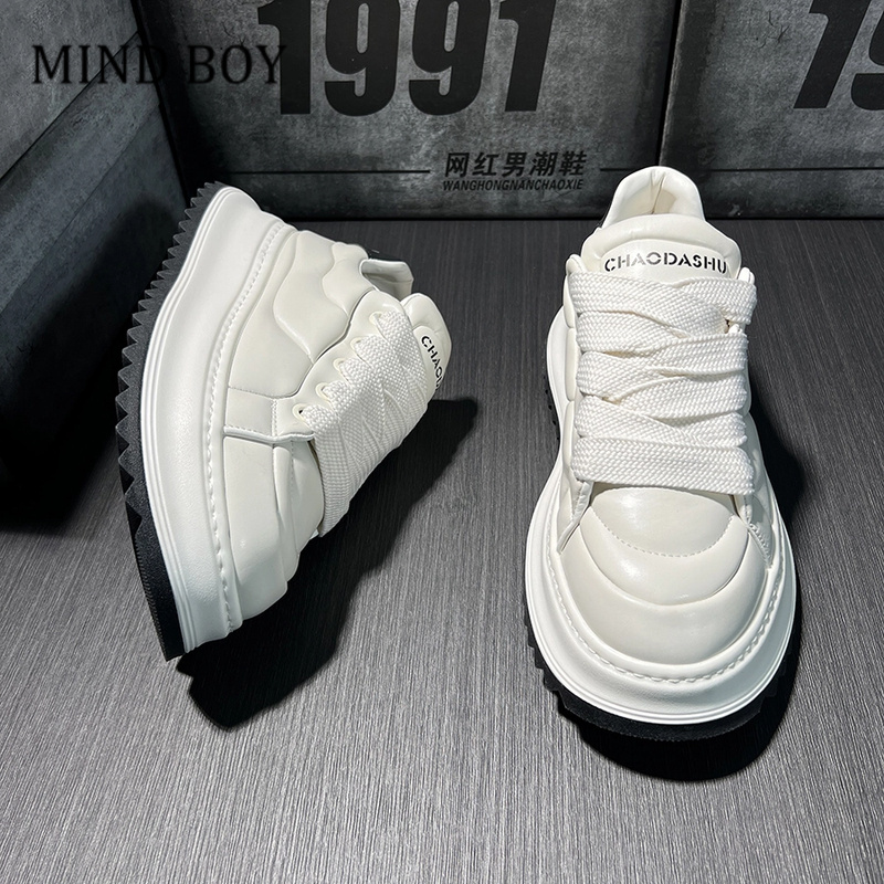 MIND BOY2025春季厚底新款增高休闲运动老爹男鞋系带百搭时尚休闲