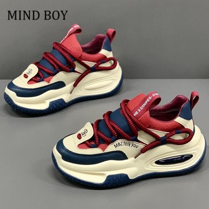 MIND BOY男鞋秋冬款2024新款运动时尚休闲鞋增高厚底潮鞋个性小众