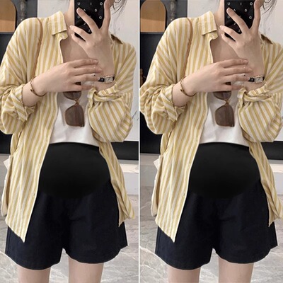 孕妇裤子夏季薄款小个子牛仔阔腿短裤宽松外穿大码休闲打底裤夏装 — 3