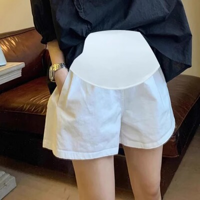 孕妇裤子夏季薄款小个子牛仔阔腿短裤宽松外穿大码休闲打底裤夏装 — 1