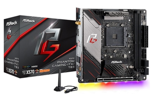 华擎X570 Phantom Gaming-ITX/TB3支持AM4锐龙3/4/5代cpu雷电3