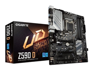 D1200针主板支持10代11代cpu台式 机ddr4内存条 技嘉Z590 Gigabyte