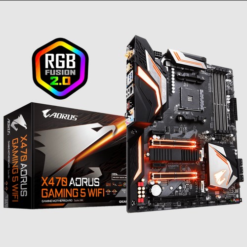 技嘉x470 aorus gaming 5 wifi主板am4支持3600 5950xcpu处理器