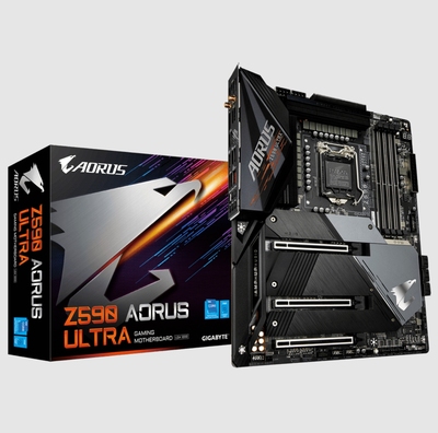 技嘉Z590 aorus ultra台式机主板1200针支持10700 11900kfcpu