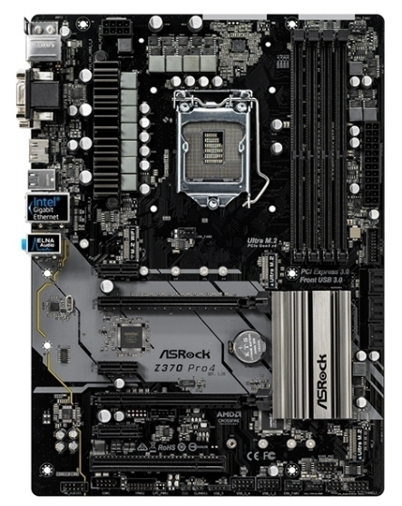 华擎科技z370 pro4主板1151支持i39100i58600i787009900kcpu ddr4