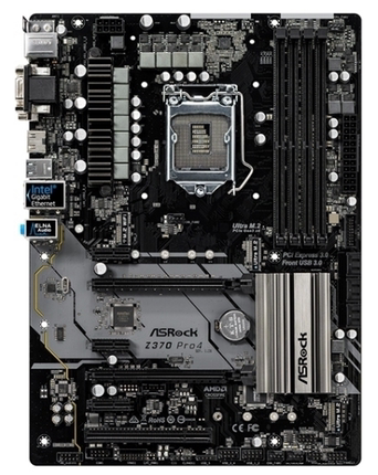 华擎科技Z370 PRO4主板1151支持i39100i58600i787009900kcpu ddr4