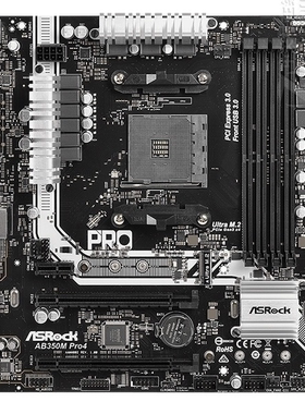 华擎AB350M Pro4台式机主板am4主板锐龙1700 2600 3800 5950xcpu