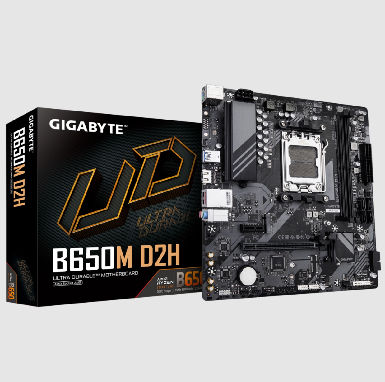 技嘉B650M D2H主板D5内存am5支持7800x 7950x 9950xcpu处理器