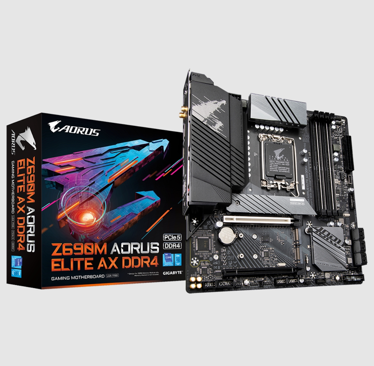 技嘉Z690M AORUS ELITE AX DDR4内存主板支持12/13/14代cpu处理器