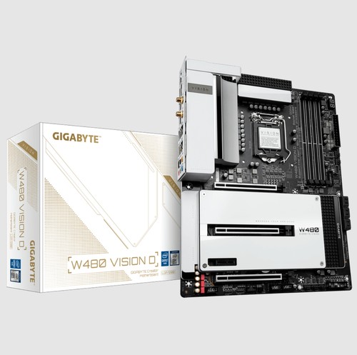 技嘉w480 vision d主板1200针支持w1270 1290 1390p cpu处理器
