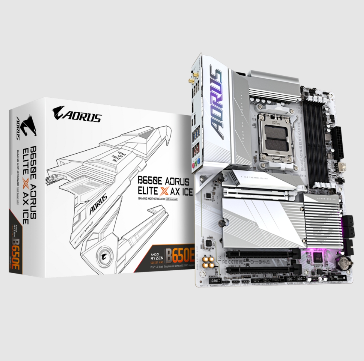 技嘉b650e aorus  elite x ax  ice冰雕主板am5支持7800 9950xcpu