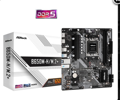 华擎B650M-H/M.2+台式机主板AM5支持7800x3d 9700x 9950xcpu