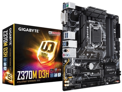 技嘉Z370M D3H主板1151针d4支持9100f 8600 8700 9900kcpu处理器