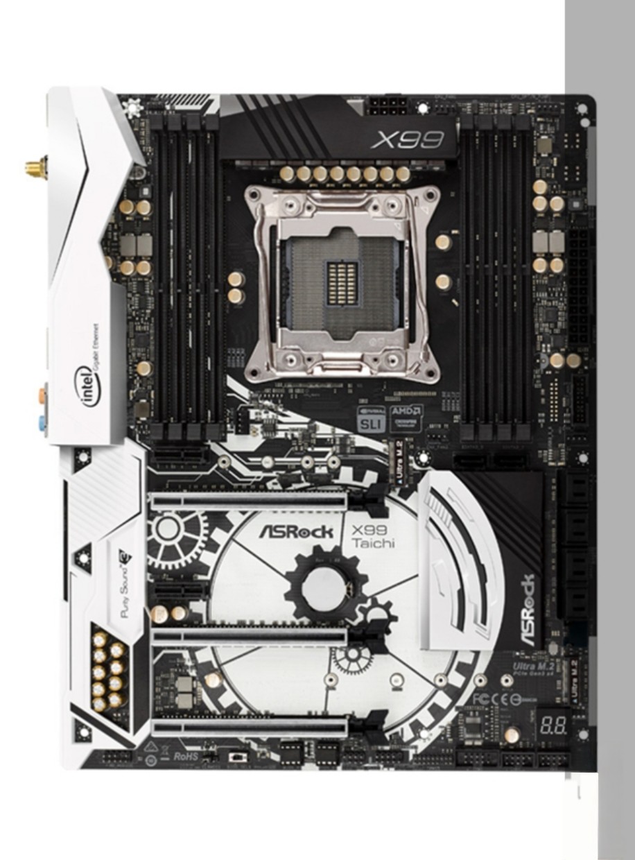 华擎x99 taichi太极主板2011v3支持6800k 2690v3 2699v4cpu处理器图片