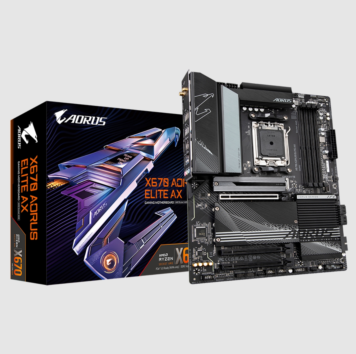 技嘉X670 AORUS ELITE AX小雕主板支持AM5针7800x 7950x 9950xcpu