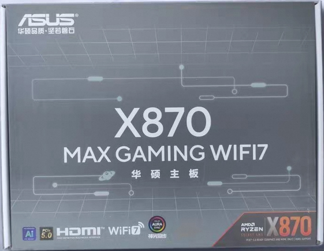 华硕X870 MAX GAMING WIFI7主板AM5支持7800x3d 9700x 9950xcpu