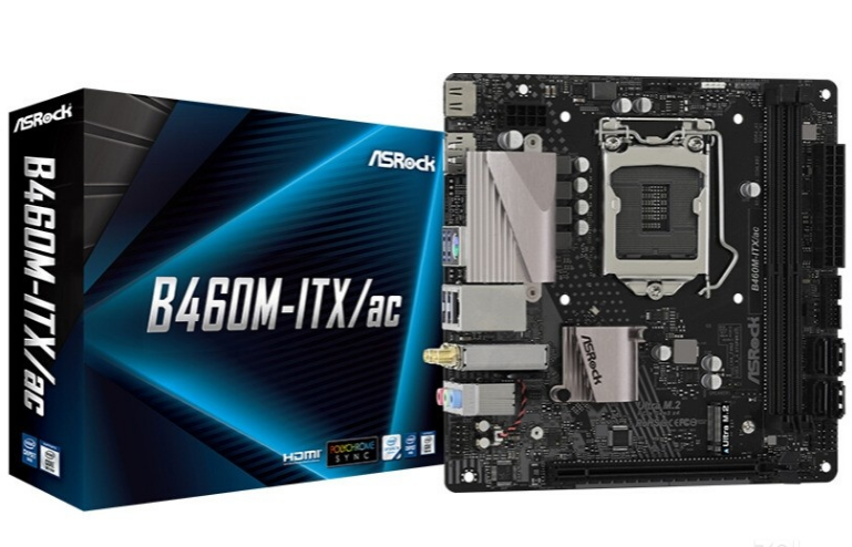 华擎B460M-ITX/ac主板1200针支持10600 10700   10900kcpu带argb