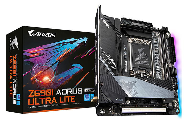 拍前询价:技嘉Z690I AORUS ULTRA LITE DDR5 1700主板支持12代cp