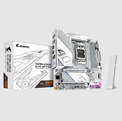技嘉X870M AORUS ELITE WIFI17 ICE主板am5支持7800x3d 9950xcpu