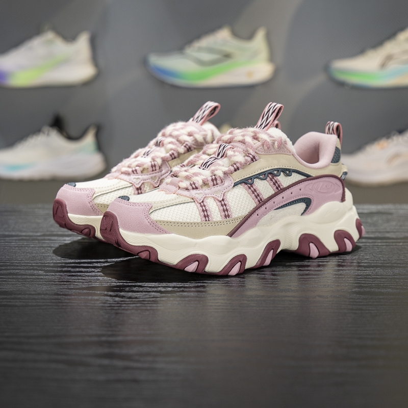 李宁增高女子系带休闲鞋