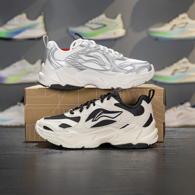 李宁减震回弹女子系带休闲鞋