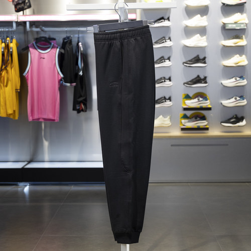 李宁卫裤束脚男加绒保暖运动长裤